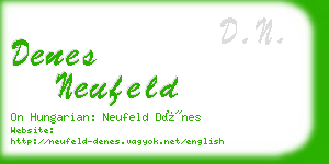 denes neufeld business card